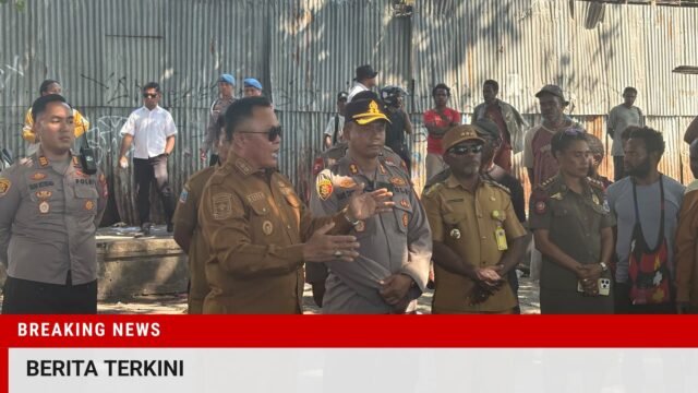 Polres Nabire Kawal Secara Humanis Penataan dan Rencana Relokasi Pedagang Pantai Nabire ke Taman Gizi