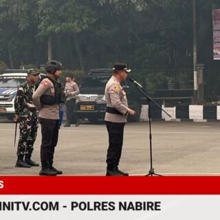 Kapolres Nabire Pimpin Apel Konsolidasi Pelayanan Pengamanan Aksi Unjuk Rasa