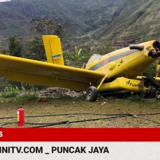 Pesawat Aman Air Tergelincir di Mulia, Polisi Bergerak Cepat Pastikan Tak Ada Korban