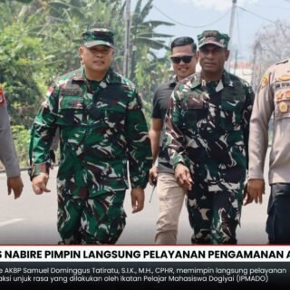 Kapolres Nabire Pimpin Langsung Pelayanan Pengamanan Aksi Unjuk Rasa IPMADO