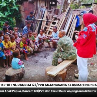 Danrem 173/PVB dan Persit Anjangsana, Rumah Inspirasi Kebadabi Terima Bantuan Belajar