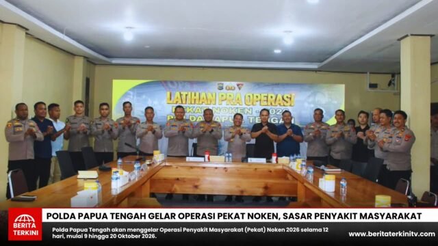 Polda Papua Tengah Gelar Operasi Pekat Noken 2026 Selama 12 Hari
