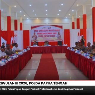 Anev Triwulan III 2026, Polda Papua Tengah Perkuat Profesionalisme dan Integritas Personel
