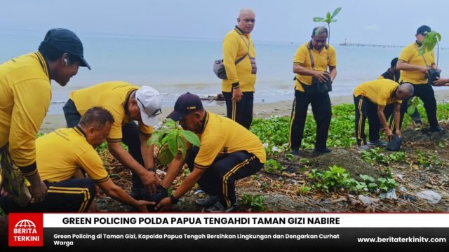 Kapolda Papua Tengah Pimpin Green Policing, Bersihkan Taman Gizi dan Dengarkan Curhat Warga